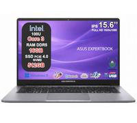 ASUS ExpertBook P1 Notebook, Intel Core 3 100U, 16GB DDR5, SSD 512GB NVMe PCIe 4.0, Display 15,6" FHD Antiriflesso, USB-C Gen2, LAN RJ45, Wi-Fi 6, Bluetooth 5.4, Windows 11, 24 Mesi Garanzia