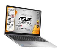 ASUS Expertbook, PC Portatile, cpu Intel Core i3 1315U 13Th 6Core, Ram DDR5 16Gb, SSD pci Nvme 640Gb, 512Gb+128Gb Display 15,6" Led FHD, Wi-Fi 6, 4 USB, BT, lan, Win11, fingerprint, pronto all'uso