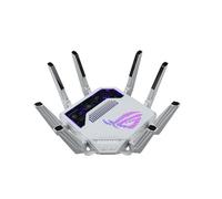 ASUS GT-BE19000AI Router di gioco AI Tri-Band WiFi 7 (802.11be), larghezza di banda 320 MHz e 4096-QAM, MLO, due porte 10G, AI Game Boost, Rete di gioco, Aura RGB, Supporto AiMesh, Guest Network
