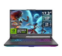 ASUS Laptop Gamer ROG Strix G17 G713AMD Ryzen 9 7845HX RAM 16GB SSD 1TB, Display da 17.3" GeForce RTX 4060, S.O. Windows 11 Home Tastiera Versione inglese.