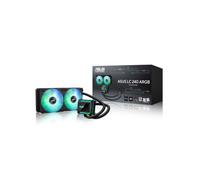 ASUS LC 240 ARGB, Dissipatore a Liquido, Due Ventole ARGB, Nero | Blocco di Raffeddamento in Rame, Pompa da 3000 giri/min, 33 dB(A), Compatibile con Schede Madri Intel 1851/1700 e AMD AM5/AM4
