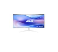 ASUS VU34WCIP-W Eye Care, Monitor Curvo da 34", Wide Quad HD VA (3440x1440), 1 ms (MPRT), 100Hz, HDMI, USB-C e DisplayPort, SmoothMotion, Tecnologia Eye Care Plus, Speaker Integrati, Bianco