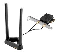 ASUS PCE-BE92BT - Adattatore WiFi 7 PCI-E con 2 antenne Esterne e Base magnetizzata, Compatibile con 6 GHz, 320 MHz, Bluetooth 5.4, Sicurezza di Rete WPA3, OFDMA e MU-Mimo