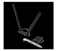 ASUS PCE-BE92BT, Adattatore WiFi 7 PCIe, Banda 6 GHz, Nero | 2 Antenne Esterne Regolabili e Base Magnetizzata, 320 MHz, Bluetooth 5.4, Sicurezza di Rete WPA3, OFDMA e MU-Mimo