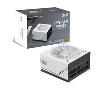 ASUS Prime 750W Gold, Alimentatore Modulare per PC, 750W di Potenza, PCle Gen 5.0, 80 Plus Gold, Standard ATX 3.0, Ventola con Doppio Cuscinetto a Sfera, Bianco, PRIME-750W-GOLD