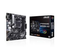 ASUS Prime B450M-A II Scheda madre AMD AM4 (Ryzen 5000, Ryzen Micro ATX (128 GB DDR4, 4400 O.C.), NVMe, HDMI 2.0b/DVI/D-Sub, USB 3.2 Gen 2, BIOS Flashback e Aura Sync)