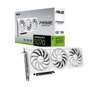 ASUS PRIME GeForce RTX 5070 OC Edition 12GB GDDR7 Bianca Scheda Video PCIe 5.0 192 Bit 3 Ventole Axial Tech HDMI 2.1 DisplayPort