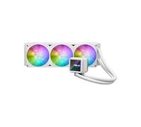 ASUS Prime LC ARGB White Edition - Raffreddamento ad acqua a liquido All-in-One (superficie di contatto ingrandita, blocco d'acqua con lenti a specchio Infinity, ventola ARGB Intel LGA 1851, 1700,