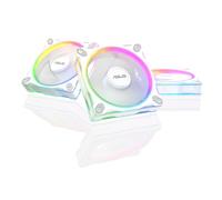 ASUS Prime MR120 ARGB Reverse, Ventola per Case da 120 mm, Spessore Telaio 2,8 cm, 20 LED ARGB Compatibili con Aura Sync per Illuminazione da Entrambi i Lati, 23 dB di Rumore, 3 Pezzi, Bianco