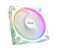 ASUS Prime MR120 ARGB Single Pack White Edition, Ventola PWM da 120 mm, 20 LED ARGB, Velocità della ventola 1600 giri/min, Flusso d'aria di 58 CFM, telaio spesso 28 mm, Aura Sync