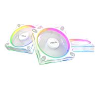 ASUS PRIME MR120 FAN ARGB WHT 3IN1, Ventole da 120 mm Bianche, 3 Pezzi | Spessore Telaio 28 mm, 20 LED ARGB Compatibili con Aura Sync per Illuminazione da Entrambi i Lati, 21 dB di Rumore Massimo