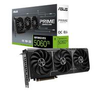 ASUS Prime NVIDIA GeForce RTX 5060 Ti OC Edition, Scheda Grafica 8 GB GDDR7, 128 Bit, PCIe 5.0, 3 Ventole Axial-Tech, 1 HDMI 2.1, 3 DisplayPort 2.1, GPU Tweak III, Nera, PRIME-RTX5060TI-O8G