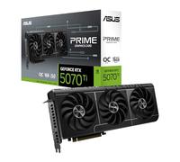 ASUS PRIME NVIDIA GeForce RTX 5070 Ti OC Edition, Scheda Grafica 16 GB GDDR7, 256 Bit, PCIe 5.0, Design a 2,5 Slot, 3 Ventole Axial-Tech, 1 HDMI 2.1, 3 DisplayPort 2,1, Nera, PRIME-RTX5070TI-O16G