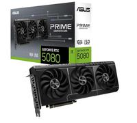 ASUS PRIME NVIDIA GeForce RTX 5080, Scheda Grafica 16 GB GDDR7, 256 Bit, PCIe 5.0, Design a 2,5 Slot, 3 Ventole Assiali, 1 HDMI 2.1, 3 DisplayPort 2,1, Software GPU Tweak III, Nera, PRIME-RTX5080-16G
