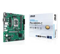 ASUS PRO H810M-C-CSM, Scheda Madre Intel, 6+1+1+1 Fasi di Alimentazione, Slot DDR5, PCIe 5.0, Adatta per PC AI-Advanced, 2 Slot M.2, DisplayPort, VGA, HDMI, USB-A e USB-C 10Gbps, Nera