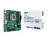 ASUS PRO Q870M-C-CSM, Scheda Madre Intel Micro-ATX, Slot DDR5, PCIe 5.0 Ready, Due Slot M.2, Doppia DisplayPort, HDMI, USB-A e USB-C Posteriori da 10Gbps, USB-C Anteriore da 10Gbps, ASUS Driver Hub