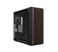 ASUS ProArt PA602 Walnut Wood TG PWM MODERN BLACK, Case Gaming E-ATX in Legno e Vetro Temperato, Ventole da 140 mm e 200 mm, Rilevatore di Polvere IR, Presa d’aria Laterale, 5 Porte USB, Nero