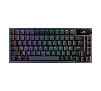 ASUS ROG Azoth 75 Tastiera da gioco wireless fai da te, display OLED, montaggio a gas, vaporizzazione a tre strati, interruttori prelubed ROG NX Red e stabilizzatori per tastiera, tasti PBT, RGB, nero