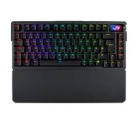 ASUS ROG Azoth Extreme Tastiera da gioco 75% (layout QWERTZ, interruttori meccanici ROG NX, touch screen OLED, triplo pulsante di controllo, wireless tramite Bluetooth, 2,4 GHz RF Wireless, USB,