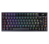 ASUS ROG Azoth 75% Tastiera da gioco personalizzata wireless fai da te, display OLED, montaggio a guarnizione, smorzamento a tre strati, interruttori rossi ROG NX sostituibili a caldo e stabilizzatori