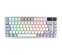 ASUS ROG Azoth White RGB Tastiera da gioco QWERTZ Fattore di forma 75%, interruttori meccanici ROG NX, display OLED, wireless con Bluetooth, RF 2,4 GHz, USB, Windows e MacOS, bianco