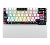 ASUS ROG Azoth X 75% Wireless Custom-Gaming Tastiera (layout QWERTZ, switch meccanici hot-swap ROG NX V2, Bluetooth, 2,4 GHz RF Wireless, USB, SpeedNova, display OLED, bianco)