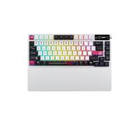 ASUS ROG Azoth X - Tastiera Gaming Meccanica Wireless 75% AZERTY - Switch ROG NX V2 Hot-Swap, OLED, RGB, Bluetooth/2.4GHz/USB - Bianco con poggiapolsi