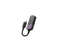 ASUS ROG Clavis DAC Gaming USB-C a 3.5 mm con Microfono Eliminazione del Rumore AI, Tecnologia di Rendering MQA, ESS 9281 QUAD DAC, Amplificatore Audio e Aura Sync, Compatibilità: PC, Phone e Laptop
