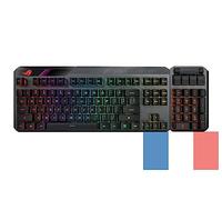ASUS ROG Claymore II - Tastiera meccanica gaming AZERTY, switch opto-meccanici ROG RX, tastierino numerico e poggiapolsi rimovibili, modalità cablate e wireless (2.4 GHz) e illuminazione Aura Sync