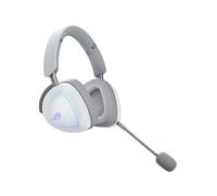 ASUS ROG Delta II, Cuffie da Gaming Senza Filo, Connessione 2.4GHz e Bluetooth, Audio DualFlow Ampio e Autentico, Driver Placcati in Titanio da 50mm, Per PC, Mac, PS, Switch, Android, Bianco