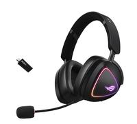 ASUS ROG Delta II Wireless Gaming Headset (BT, ROG SpeedNova 2,4 GHz, 3,5 mm, 50 mm Titanium-Plated Drivers, 10 mm Super-Wideband Mic, 110HR Battery, DualFlow Audio, for PC, Switch, PS5, Xbox)- Black