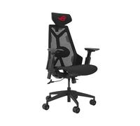 ASUS ROG DESTRIER CORE Sedia Gaming Ergonomica, Supporto Lombare Integrato, Braccioli Imbottiti, Poggiatesta Bidirezionale, Design Futuristico, Pensata per il Gaming Mobile, Peso Massimo 136kg, Nera