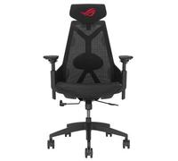 ASUS ROG DESTRIER CORE Sedia Gaming Ergonomica, Supporto Lombare Integrato, Braccioli Imbottiti, Poggiatesta Bidirezionale, Design Futuristico, Pensata per il Gaming Mobile, Peso Massimo 136kg, Nera