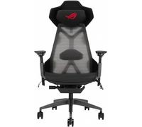 Asus ROG Destrier Ergo Sedia da Gaming, Estetica Futuristica Cyborg, Sedile Regolabile, Supporto Braccio Mobile, Pannello Acustico, Telaio in Alluminio, Rete Traspirante, Schiuma PU, Nero