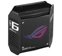 ASUS ROG Rapture GT6 1 Confezione - Sistema Mesh WiFi 6 Triple Band (Copertura fino a 260 m², Porta 2,5 G, Accelerazione di gioco, RangeBoost Plus, 5,9 GHz, Sicurezza di rete), Nero
