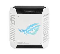 ASUS ROG Rapture GT6 (1PK) WiFi 6 tri-banda, copre fino a 2.900 m², porta 2,5 Gbps, accelerazione di gioco a tre livelli, UNII 4, sicurezza Internet a vita, bianco chiaro di luna