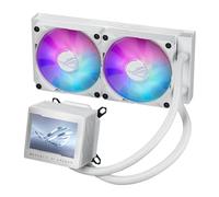 ASUS ROG Ryujin III 240 ARGB WHT - Raffreddatore CPU liquido All-in-one con radiatore da 240 mm. Pompa Asetek di ottava generazione, 2 ventole magnetiche ARGB da 120 mm (design a margherita), display