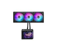 ASUS ROG RYUO IV SLC 360 ARGB, Dissipatore a Liquido con Schermo Curvo 2K AMOLED da 6,67" per Effetti 3D, Tubi da 200mm, Ventole ARGB, Compatibile con Intel LGA 1851 e 1700 e AMD AM5 e AM4, Nero