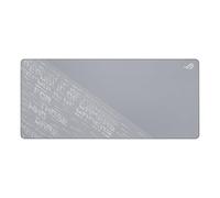 ASUS ROG Scabbard II Arctic Gray XXL Tappetino per mouse da gioco (tappetino per mouse grande 900 x 400 mm, superficie resistente ad acqua, olio e polvere, resistente alla sfilacciatura, bordi cuciti