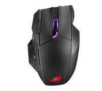 ASUS ROG Spatha X Mouse Gaming Dual-Mode (Wireless e USB-C), Sensore Ottico 19.000 DPI, 12 Tasti Programmabili, Socket Switch Push-Fit, ROG Micro Switch, Base di Ricarica Magnetica, Nero