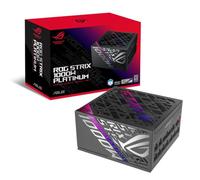 ASUS ROG Strix 1000P Gaming, Alimentatore Modulare per PC, 1000W di Potenza, PCle Gen 5.1 e ATX 3.1, 80 Plus Platinum, Cybenetics Lambda A+, Doppio Cuscinetto a Sfera, Nero, ROG-STRIX-1000P-GAMING