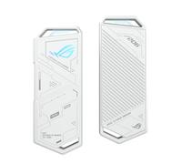 ASUS ROG STRIX ARION, Case per SSD USB-C 3.2 Gen 2, Bianco | Doppio Cavo USB-C e USB-A, Compatibile con M.2 NVMe e PCLe, Facile Installazione, Pad Termici, Aura Sync