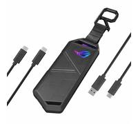 ASUS ROG STRIX Arion Lega di Alluminio M.2 NVMe SSD Esterno Portatile Enclosure Case Adapter, USB 3.2 Gen 2 Tipo-C (10 Gbps), USB-C a C e USB-C a A Cavi PCIe 2280/2260/2242/2230 M Key/B + M Key