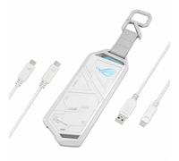 ASUS ROG STRIX ARION White Edition/Custodia SSD esterna M.2 NVMe/Installazione senza attrezzi/Cavo da USB-C a C ad A/Pad termico incluso/Supporto sincronizzazione Aura
