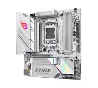 ASUS ROG Strix B850-G Gaming WiFi, Scheda Madre AMD mATX, 14+2+1 Stadi di Alimentazione, Slot DDR5, PCIe 5.0, 4 slot M.2, WiFi 7 (802.11be) e Ethernet 2,5Gb, USB-C da 20Gbps, Aura Sync RGB, Bianca