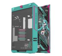 ASUS ROG Strix Helios II Hatsune Miku Edition EATX Mid-Tower PC Case (pannello in vetro, 4 ventole preinstallate da 140 x 28 mm, telaio in alluminio, GPU fino a 450 mm, supporto radio da 420 mm) |