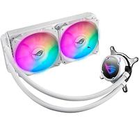 ASUS ROG Strix LC 240 RGB White Edition All-in-one Liquid CPU Cooler con Aura Sync RGB e doppie ventole per radiatore RGB indirizzabili ROG da 120 mm