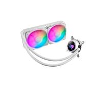 ASUS ROG Strix LC II 240 ARGB White Edition Raffreddatore CPU a liquido all-in-one con Aura Sync, supporto Intel LGA 1700 e AMD AM5/AM4/TR4 e 2 ventole ROG RGB da 120 mm indirizzabili, Bianco