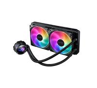 ASUS ROG Strix LC II 280 ARGB Raffreddatore per CPU a liquido all-in-one con Aura Sync, supporto Intel LGA 1150/2066 e AMD AM4/TR4 e 2 ventole RGB ROG da 140 mm indirizzabili, Nero