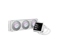 ASUS ROG STRIX LC IV 360 ARGB LCD WHT, Dissipatore a Liquido, Bianco | Sistema di Raffeddamento della CPU, Q-Connector per l'Installazione, Schermo LCD IPS da 5,8", Ventole ROG ARGB, Aura Edge